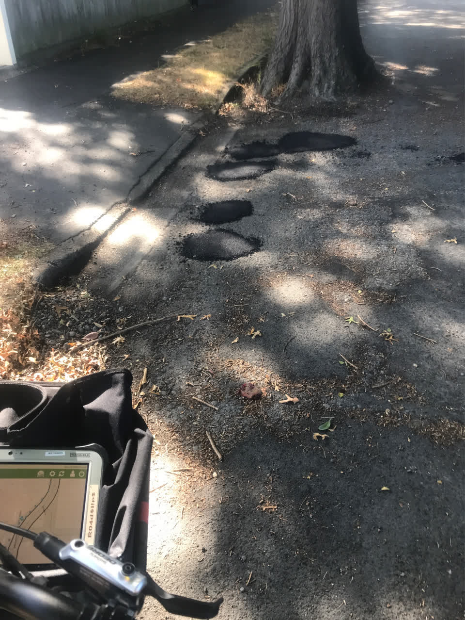 The photograph attached to this roading/streets report