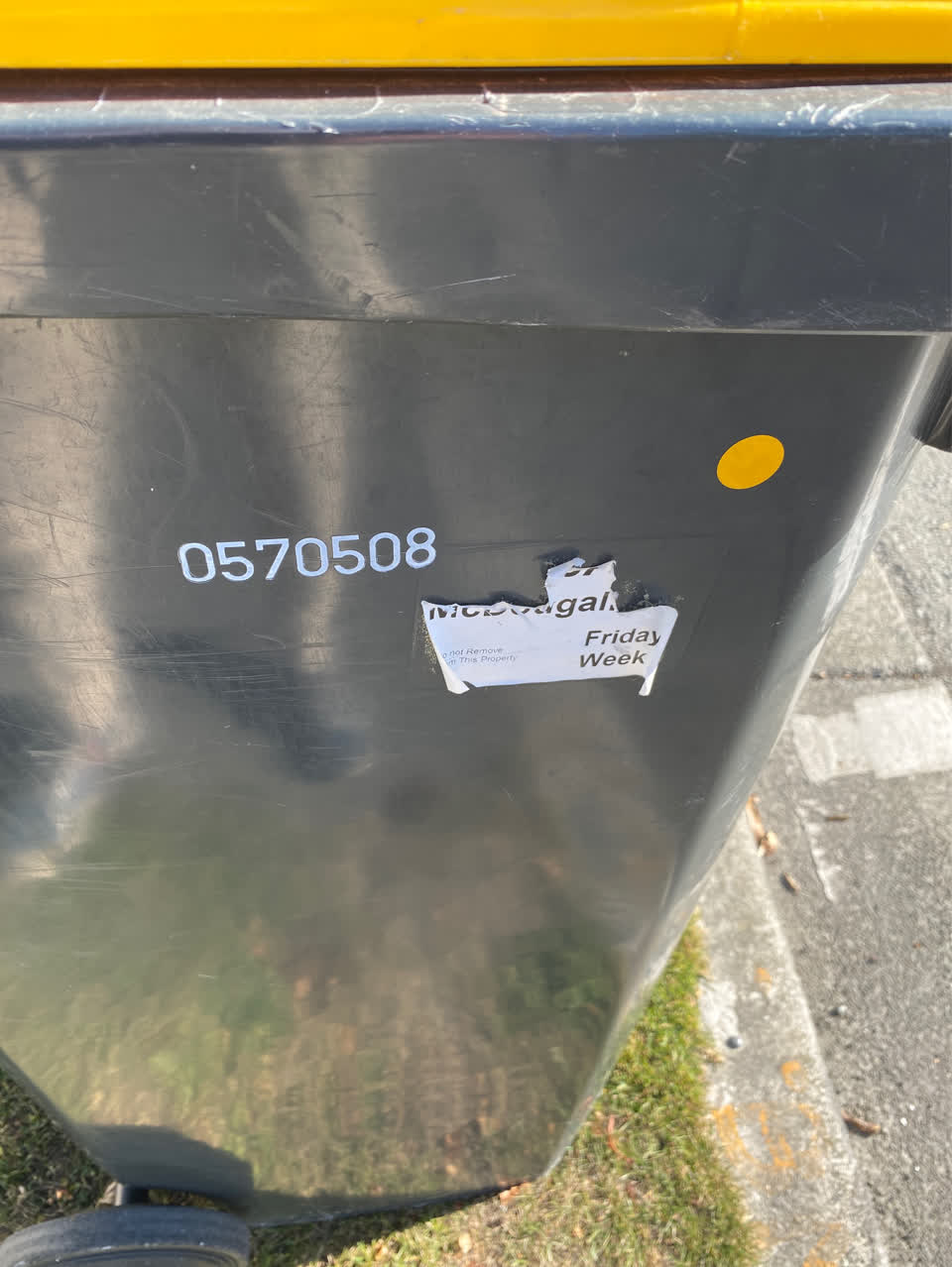 The photograph attached to this rubbish/recycling report
