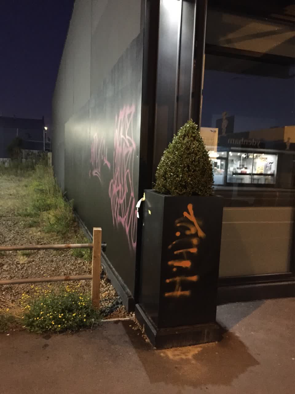 The photograph attached to this graffiti report