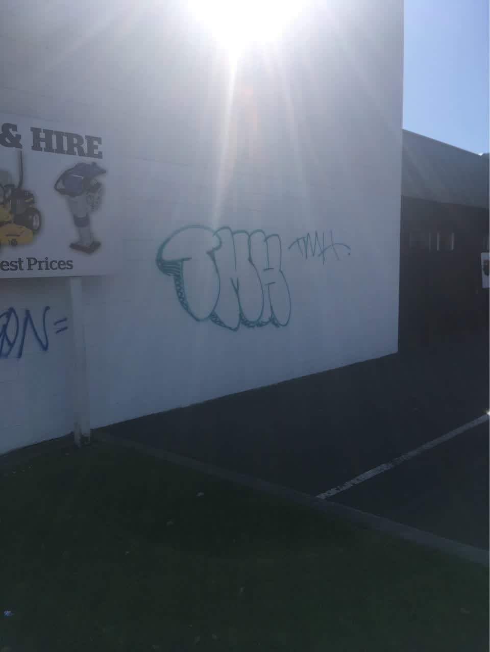 The photograph attached to this graffiti report