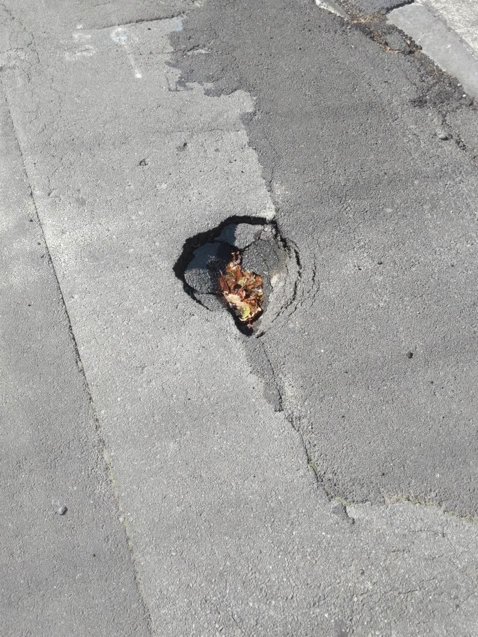 The photograph attached to this roading/streets report