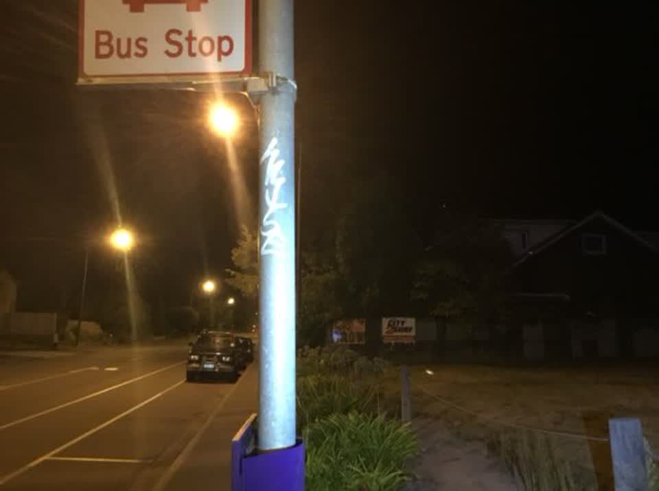 The photograph attached to this graffiti report