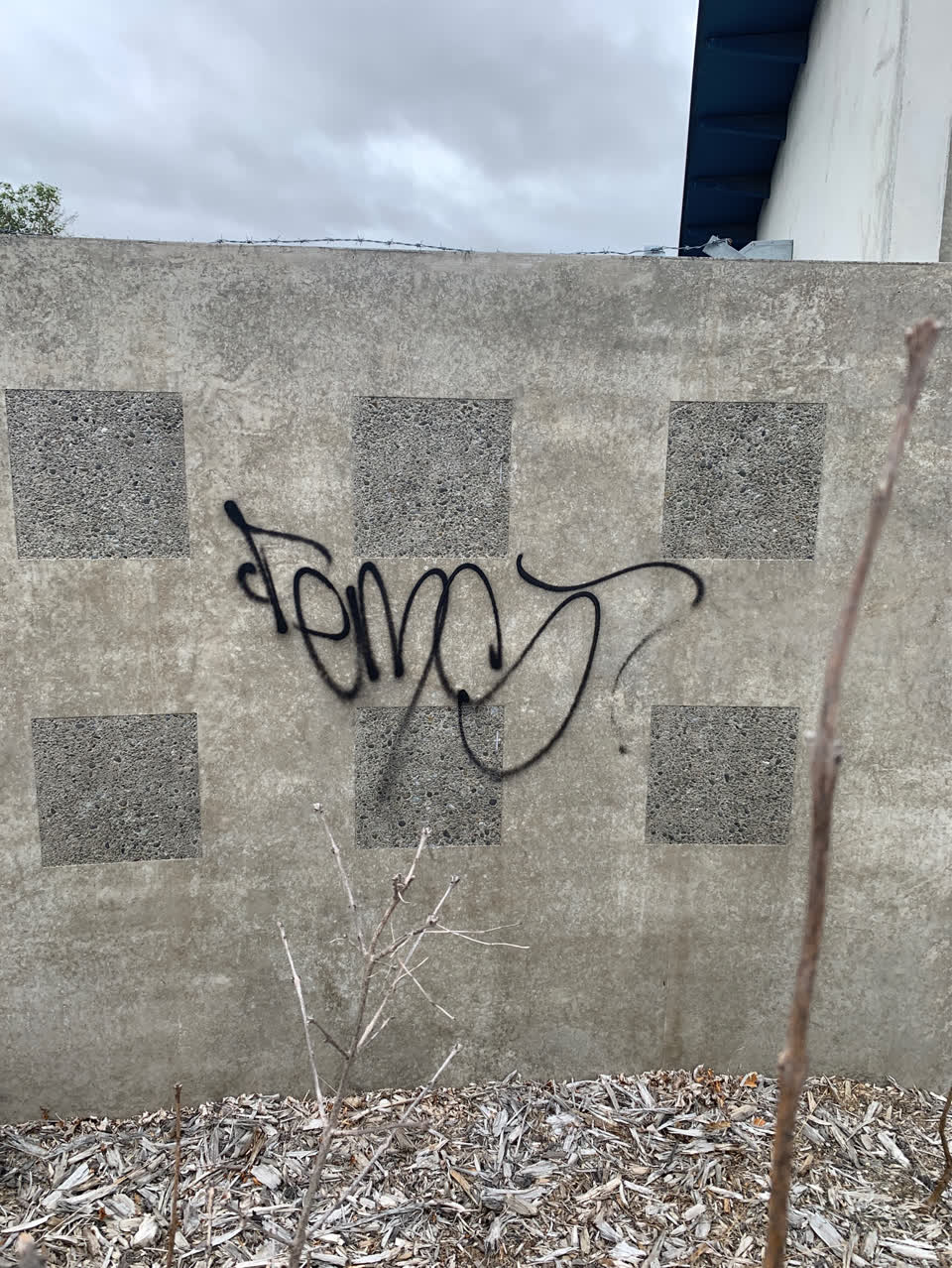 The photograph attached to this graffiti report