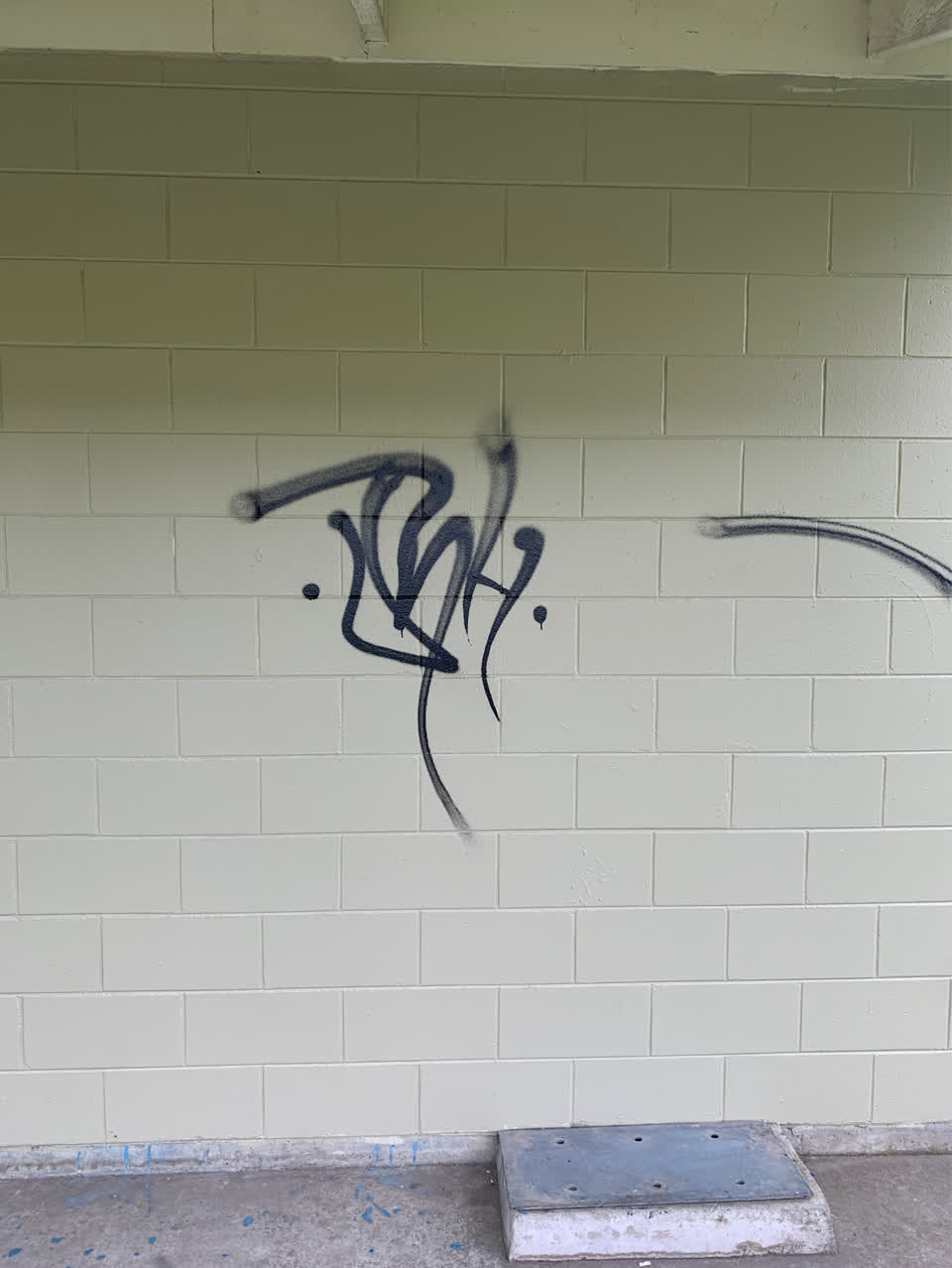The photograph attached to this graffiti report