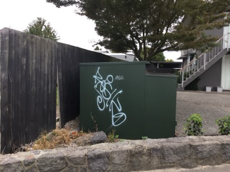 The photograph attached to this graffiti report
