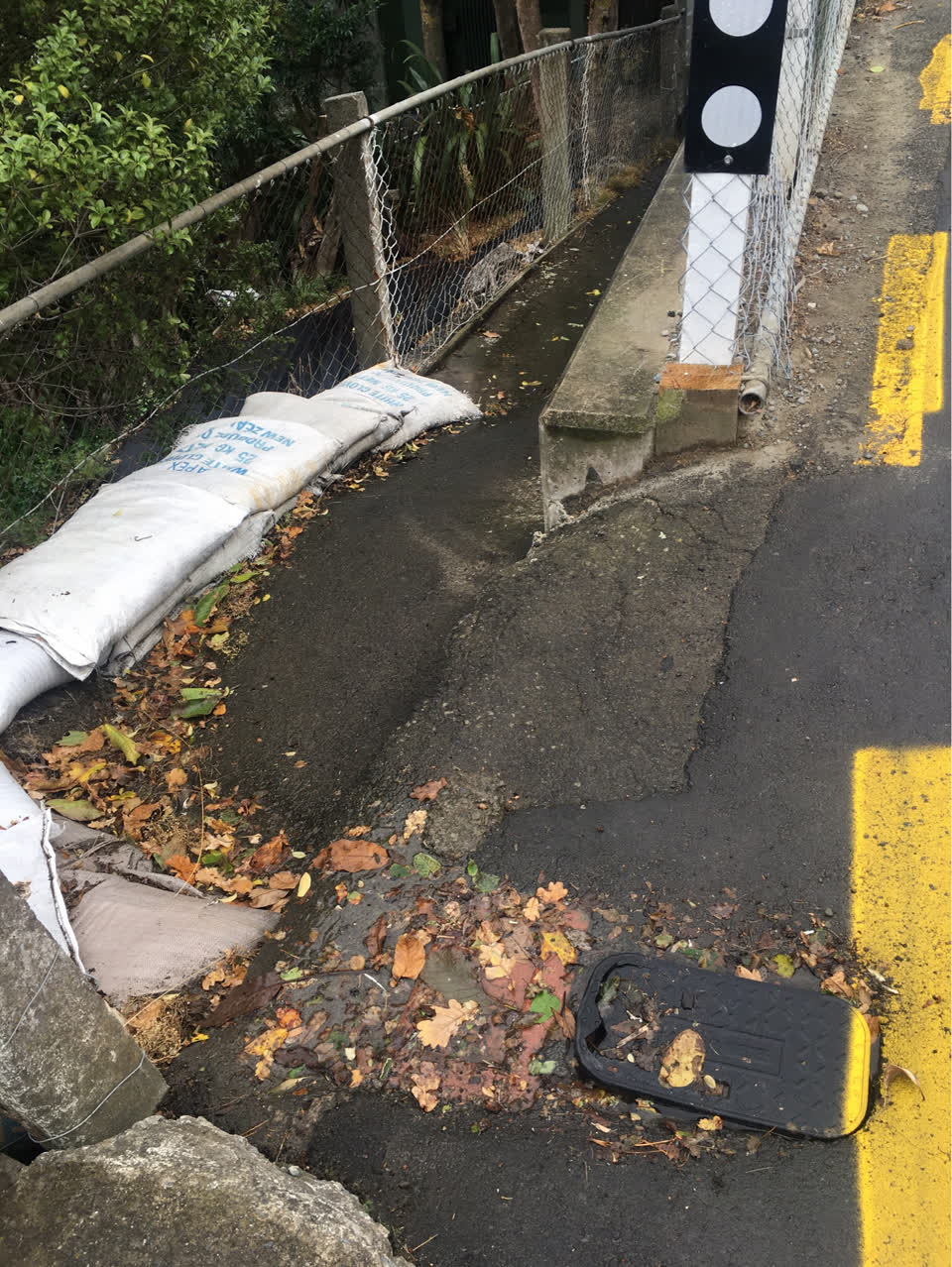 The photograph attached to this flooding report