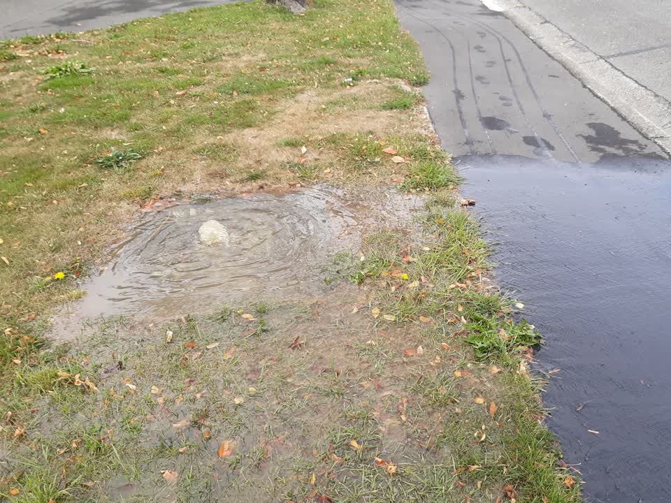 The photograph attached to this flooding report