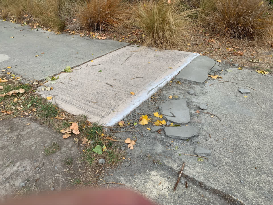 The photograph attached to this roading/streets report