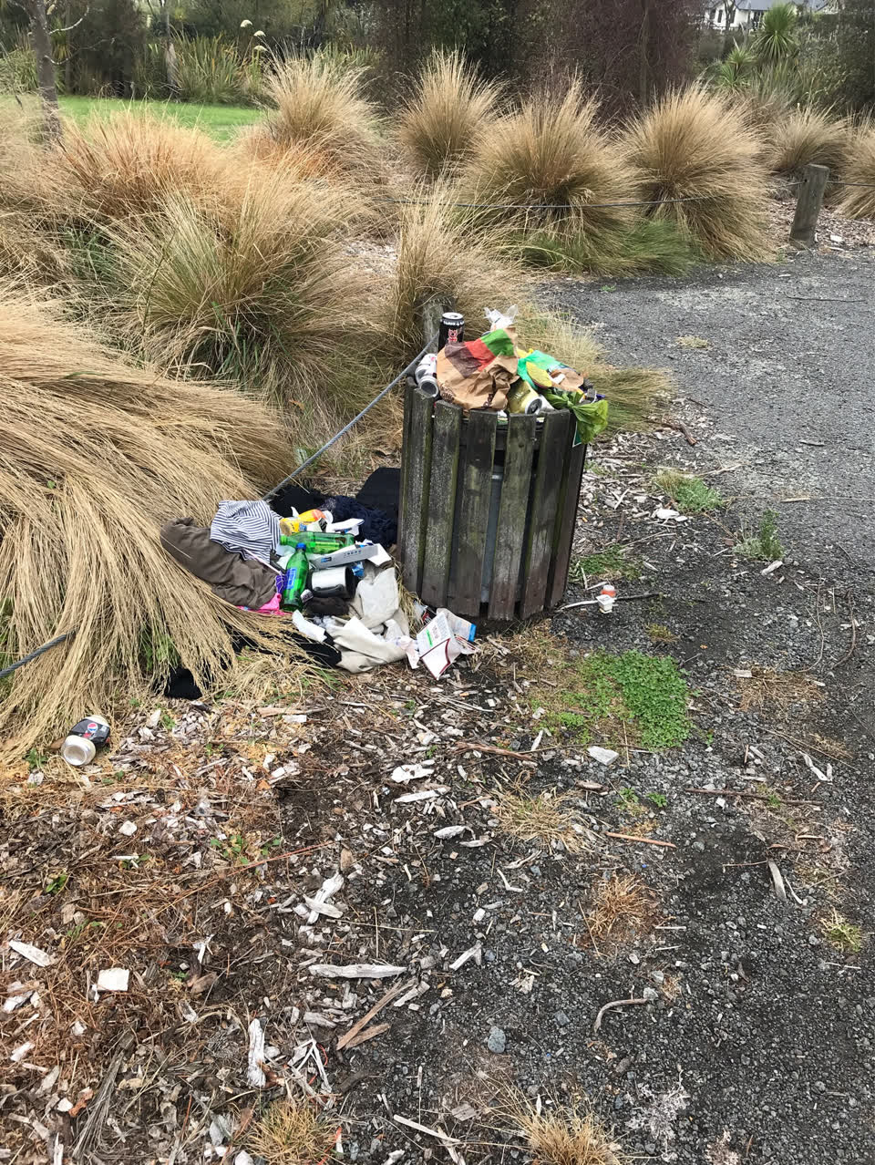 The photograph attached to this rubbish/recycling report