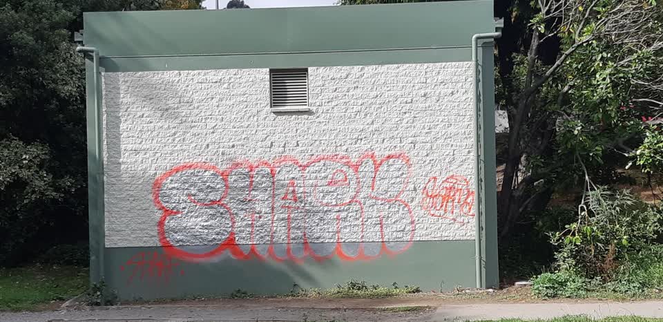 The photograph attached to this graffiti report