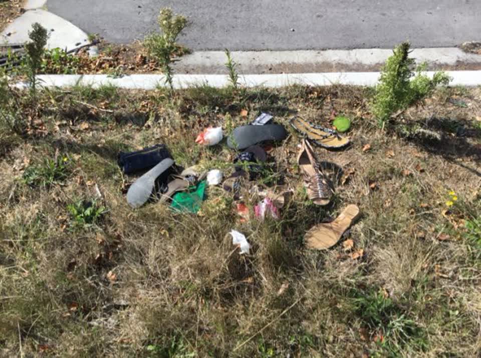The photograph attached to this rubbish/recycling report