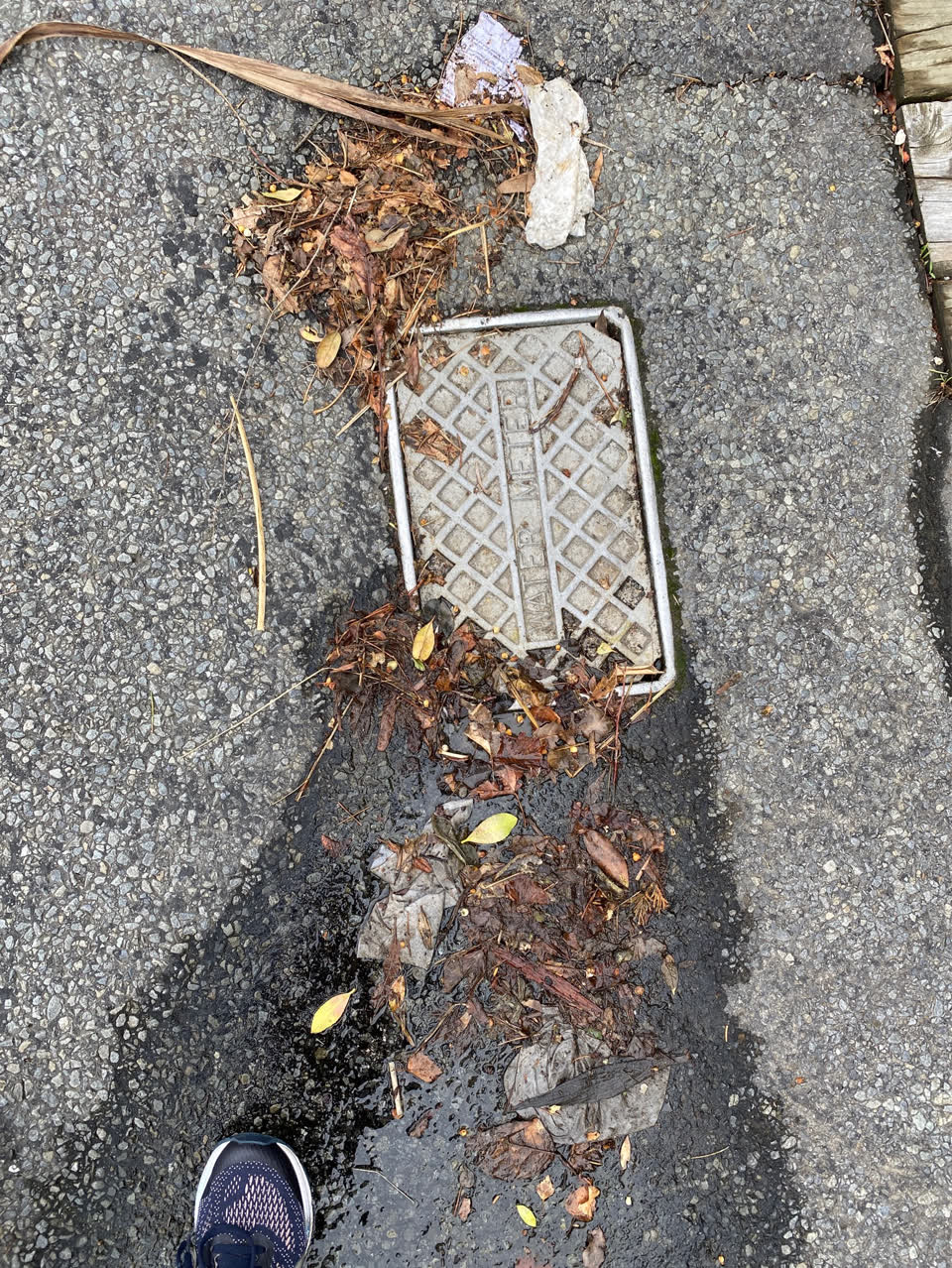 The photograph attached to this flooding report