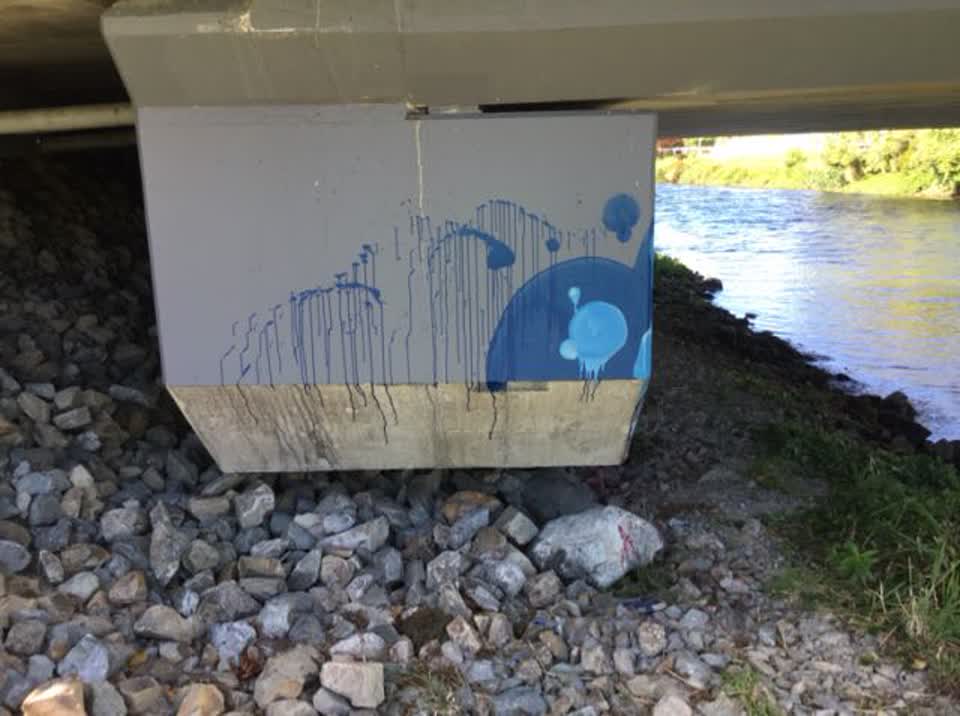 The photograph attached to this graffiti report