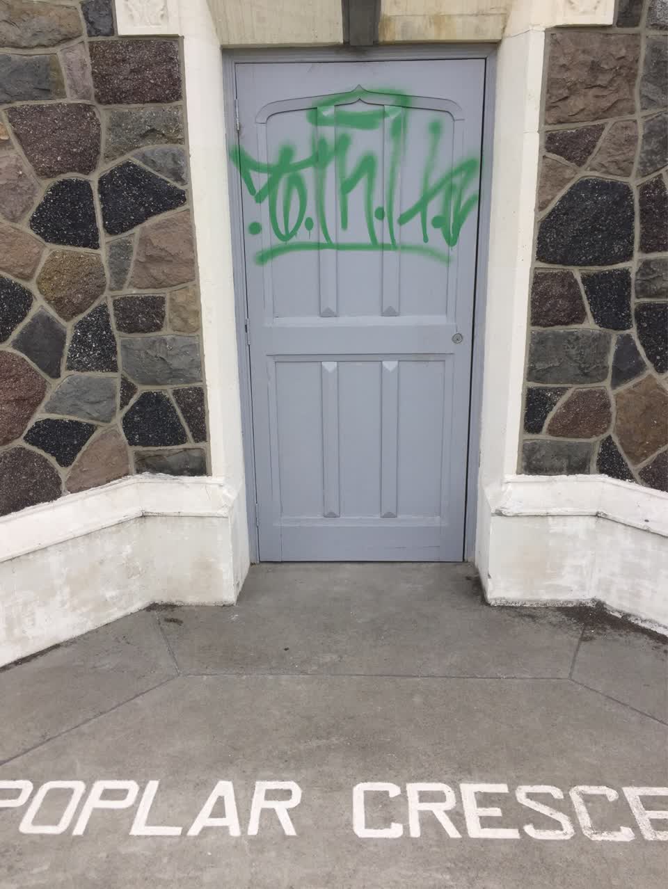 The photograph attached to this graffiti report