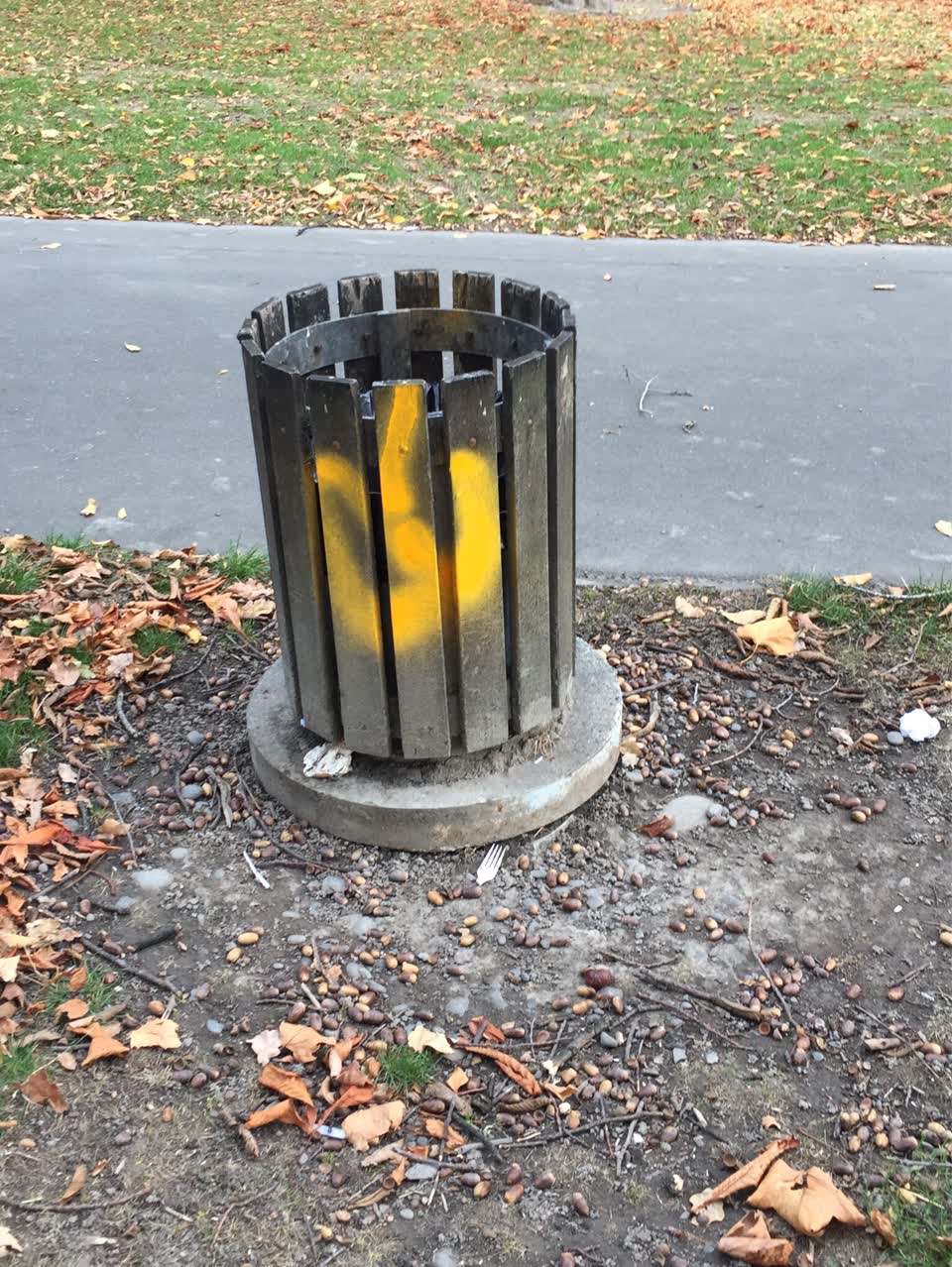 The photograph attached to this graffiti report