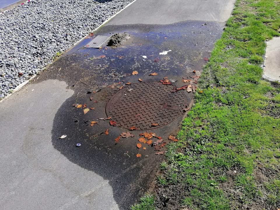 The photograph attached to this flooding report