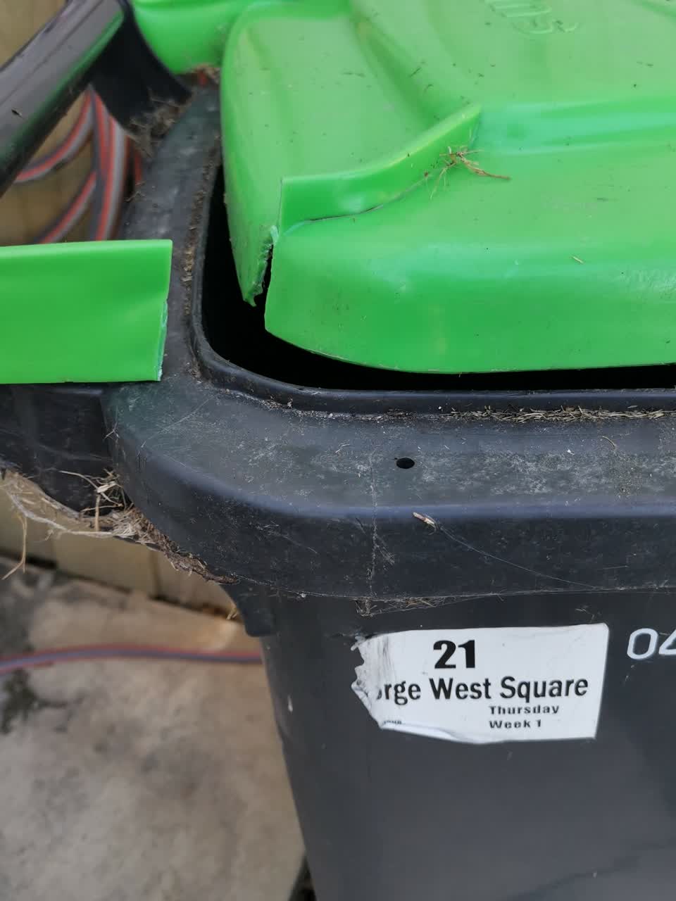 The photograph attached to this rubbish/recycling report