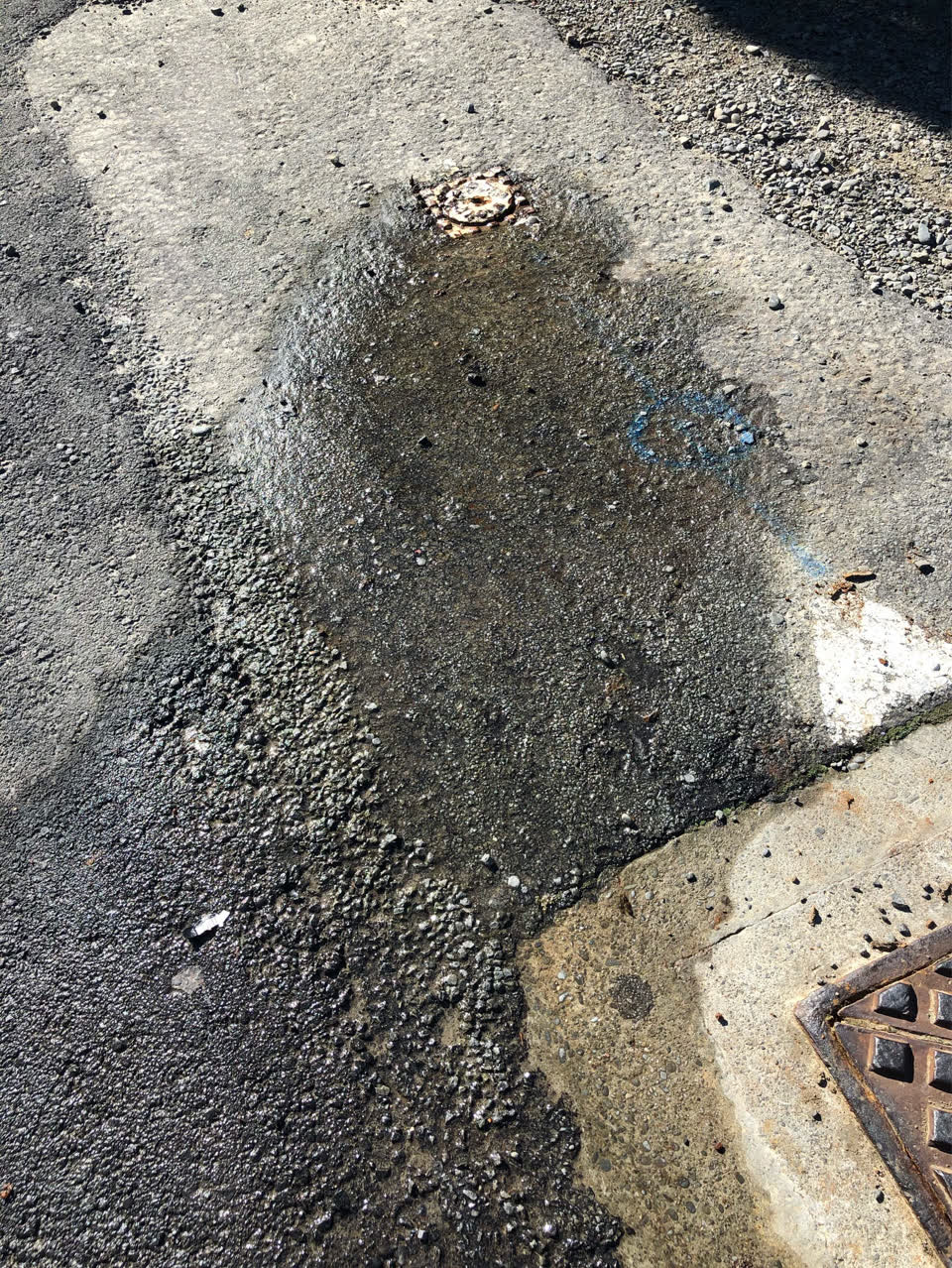 The photograph attached to this flooding report