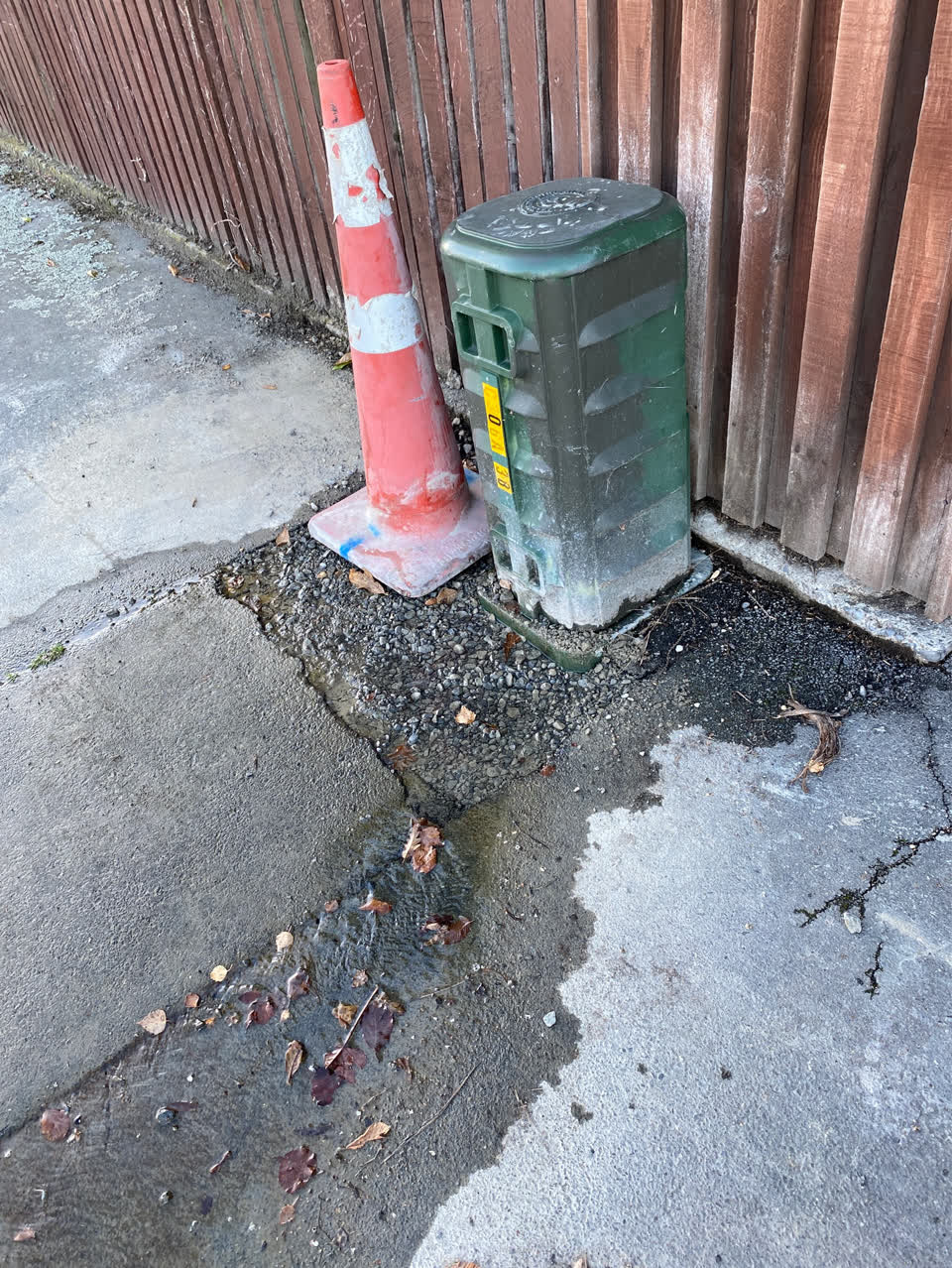 The photograph attached to this flooding report