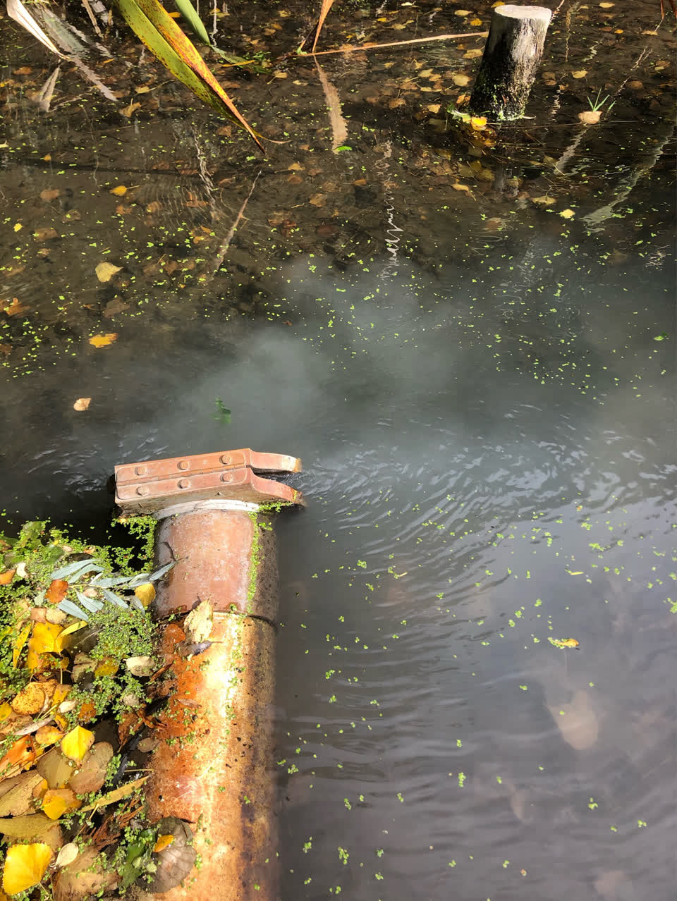 The photograph attached to this wastewater/stormwater report