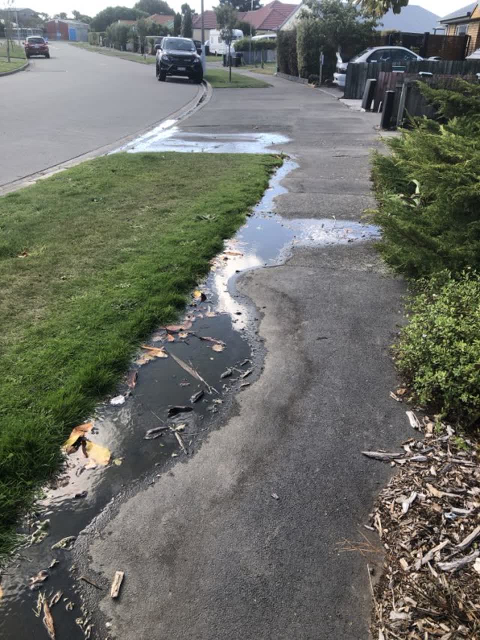 The photograph attached to this flooding report