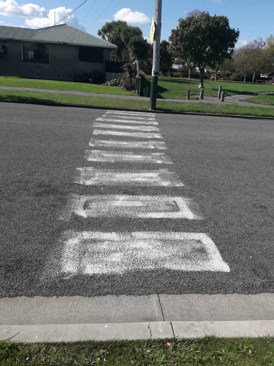 The photograph attached to this roading/streets report