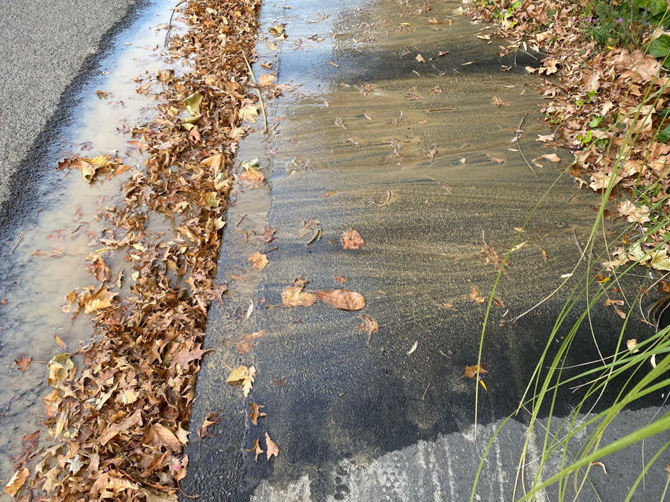 The photograph attached to this flooding report