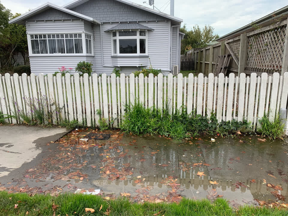 The photograph attached to this flooding report