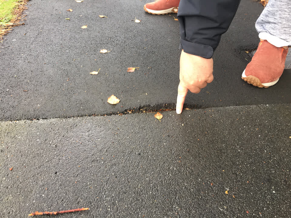 The photograph attached to this roading/streets report