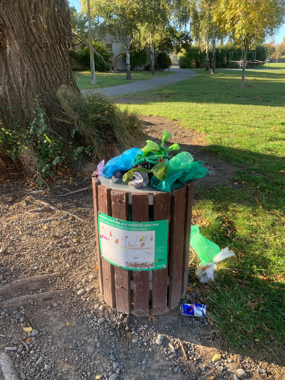 The photograph attached to this rubbish/recycling report