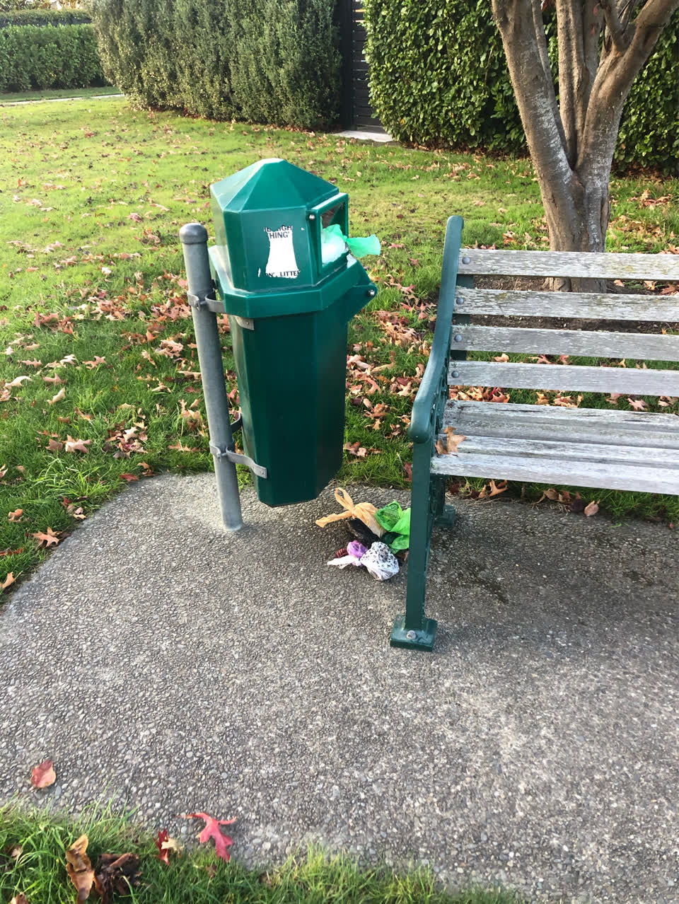 The photograph attached to this rubbish/recycling report