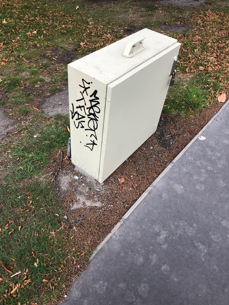 The photograph attached to this graffiti report
