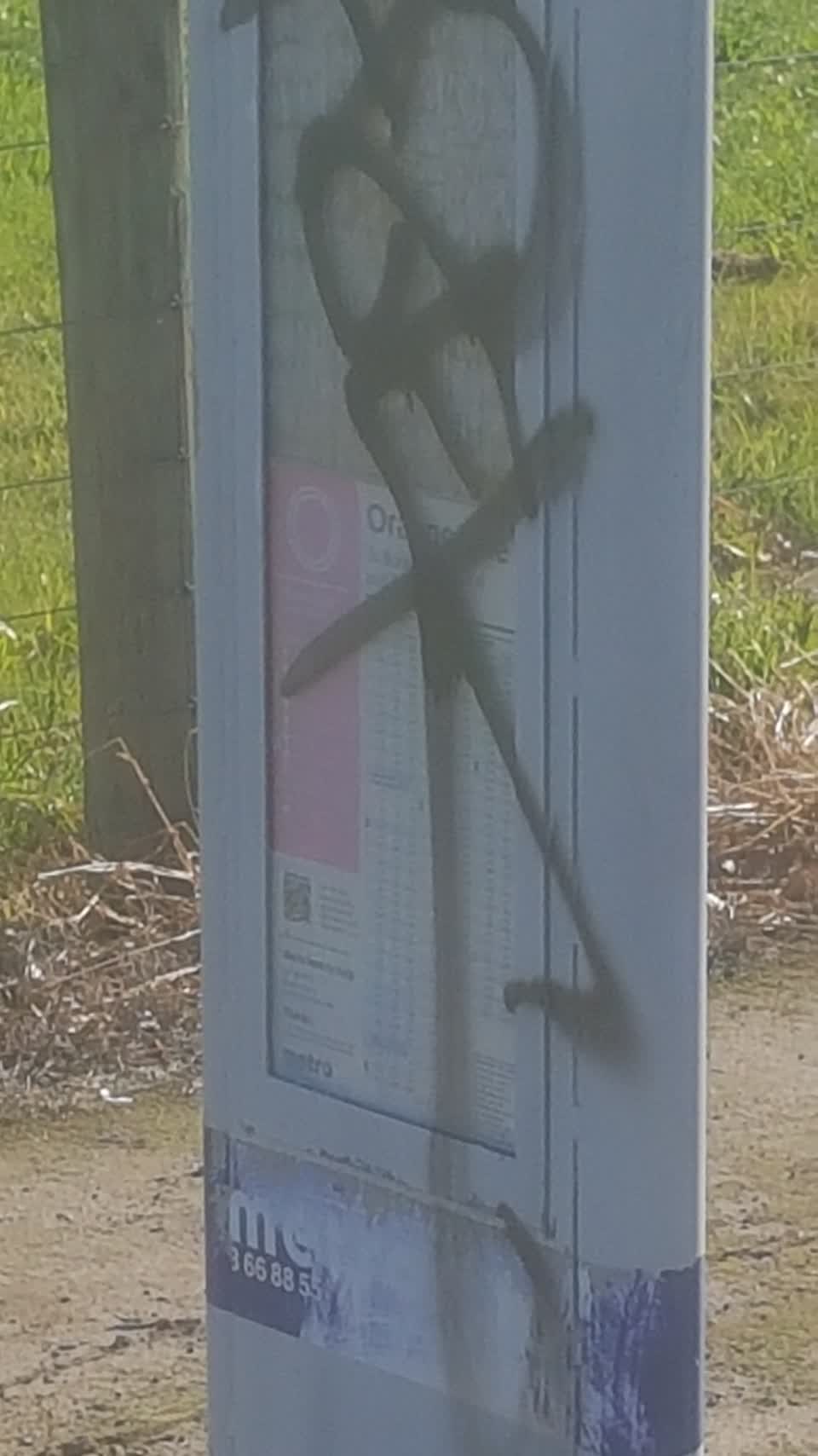 The photograph attached to this graffiti report