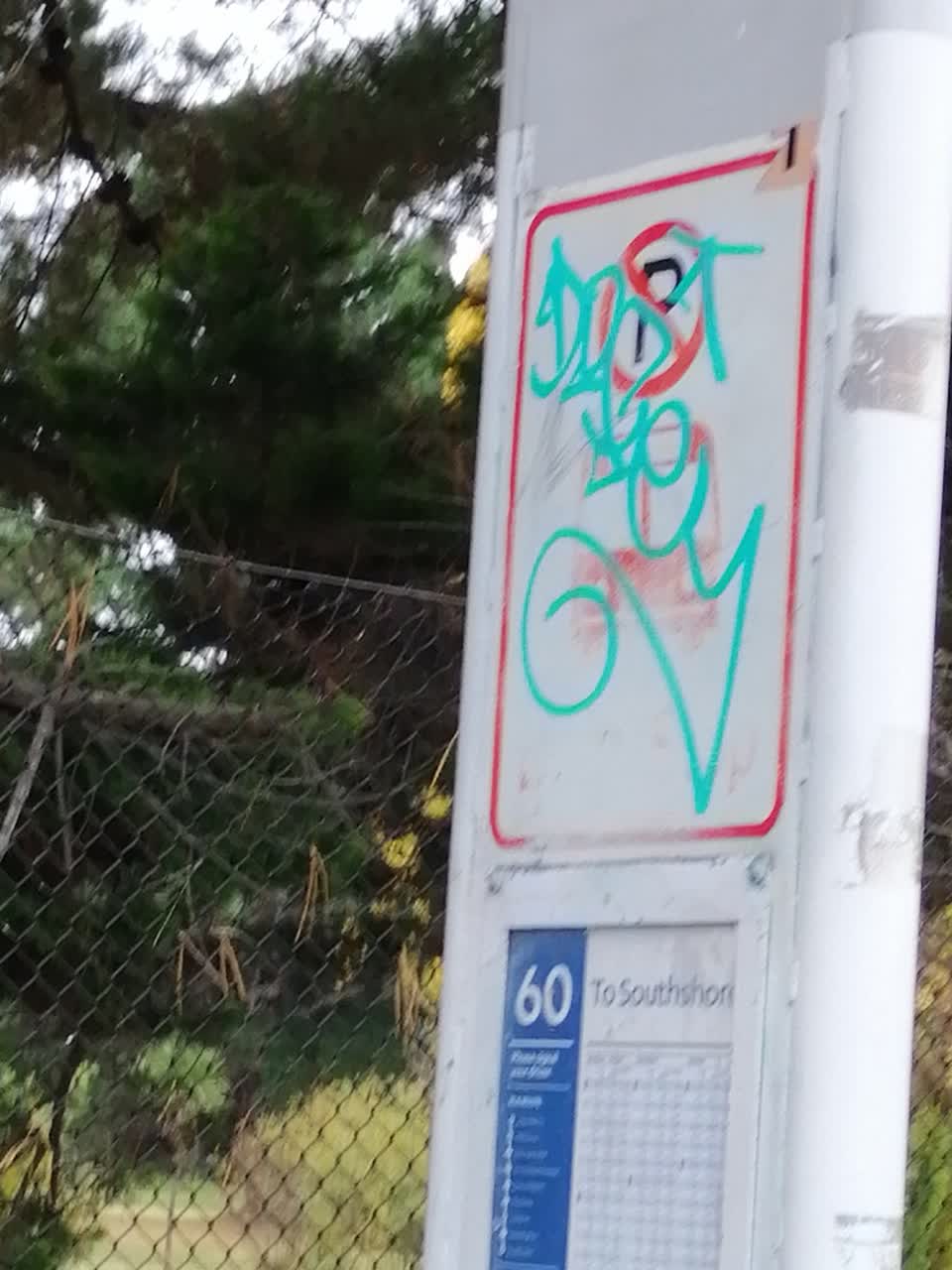 The photograph attached to this graffiti report
