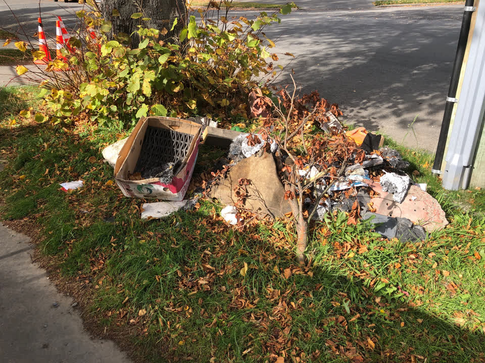 The photograph attached to this rubbish/recycling report
