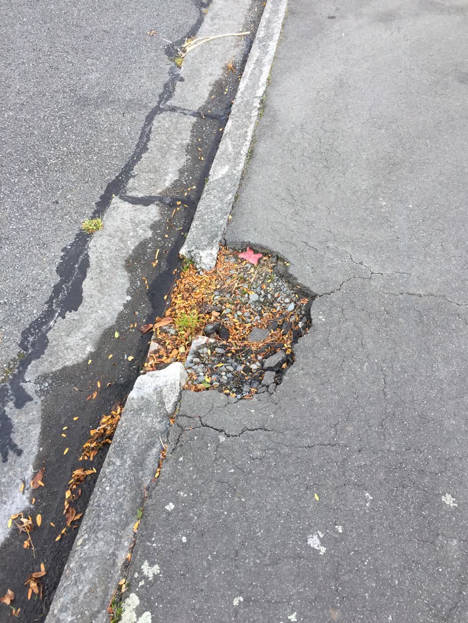 The photograph attached to this roading/streets report