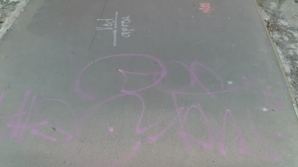 The photograph attached to this graffiti report