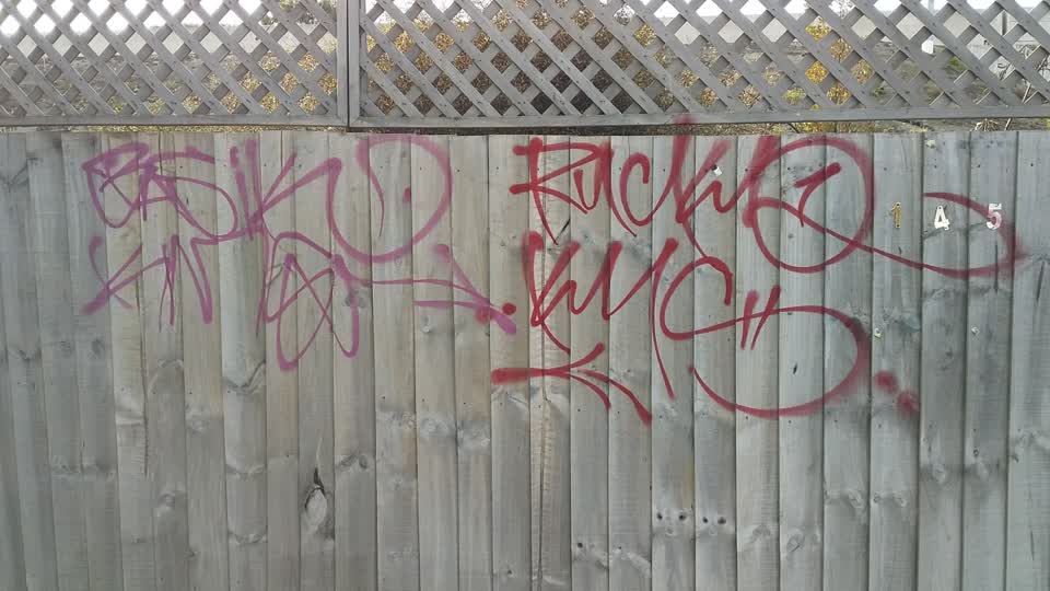 The photograph attached to this graffiti report