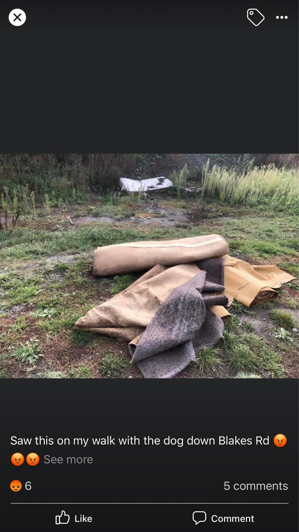 The photograph attached to this rubbish/recycling report