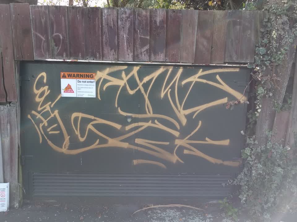 The photograph attached to this graffiti report