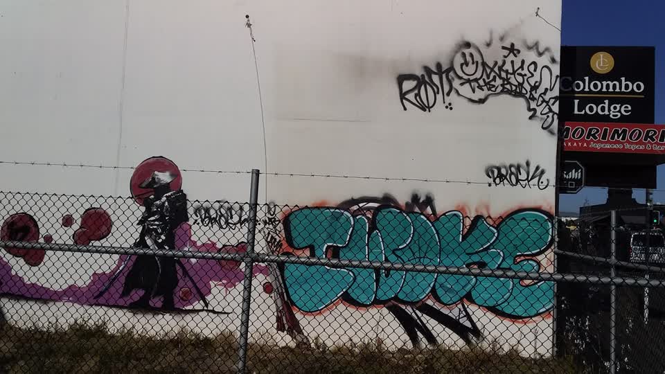 The photograph attached to this graffiti report