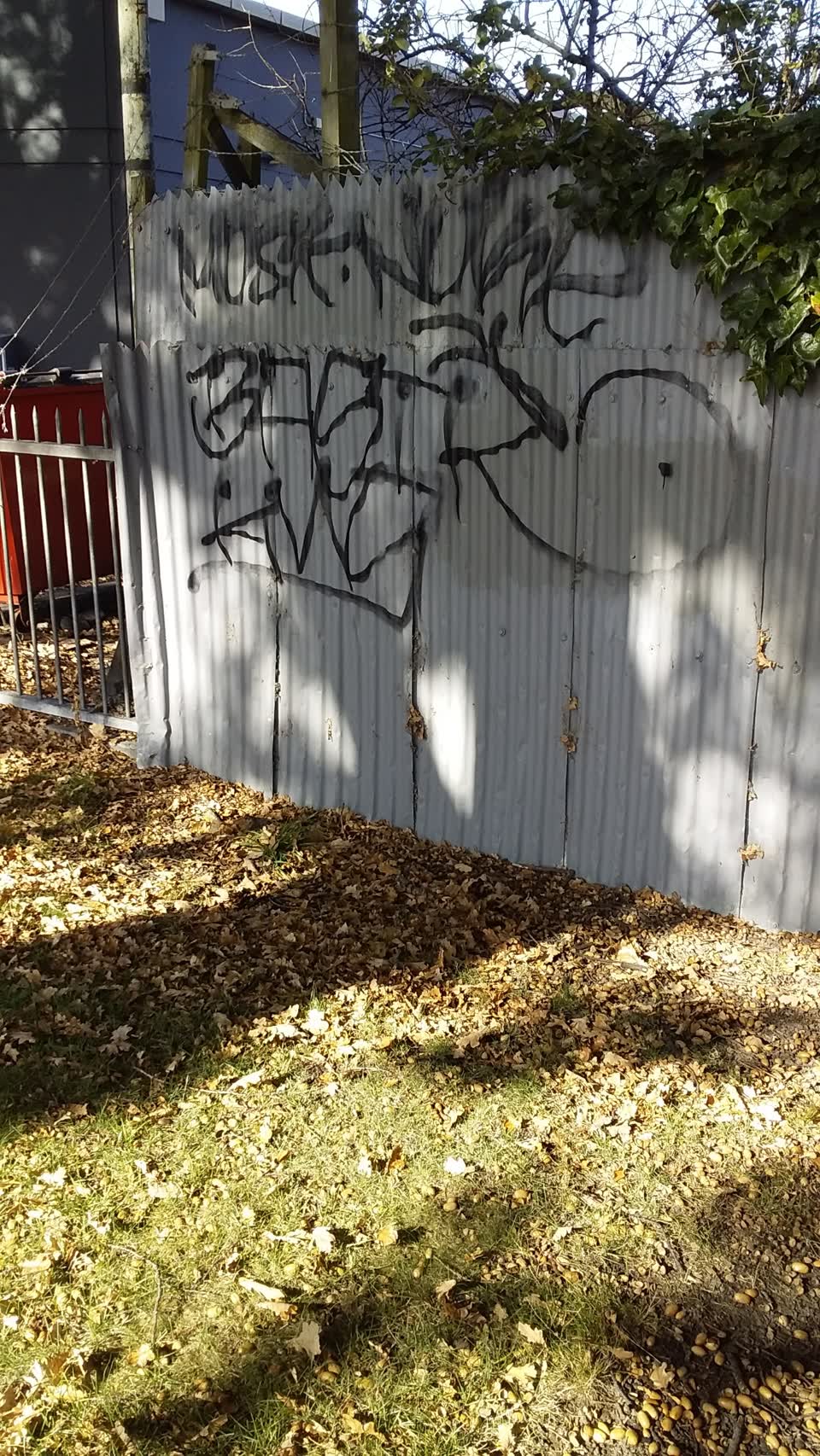 The photograph attached to this graffiti report