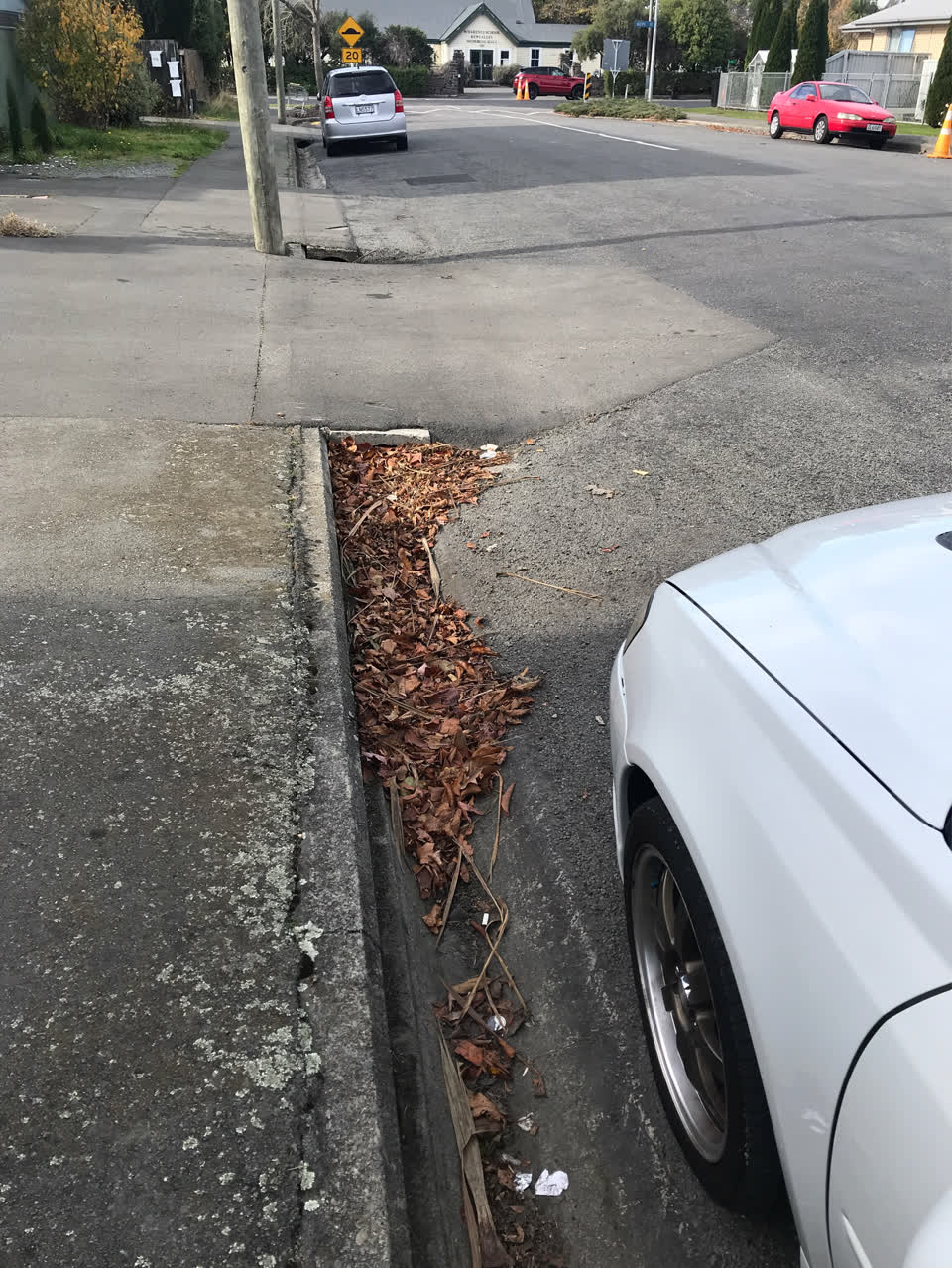 The photograph attached to this flooding report