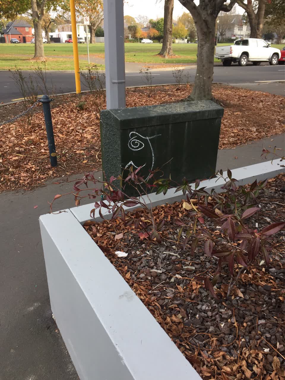 The photograph attached to this graffiti report