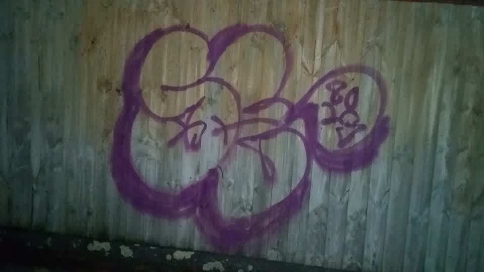 The photograph attached to this graffiti report