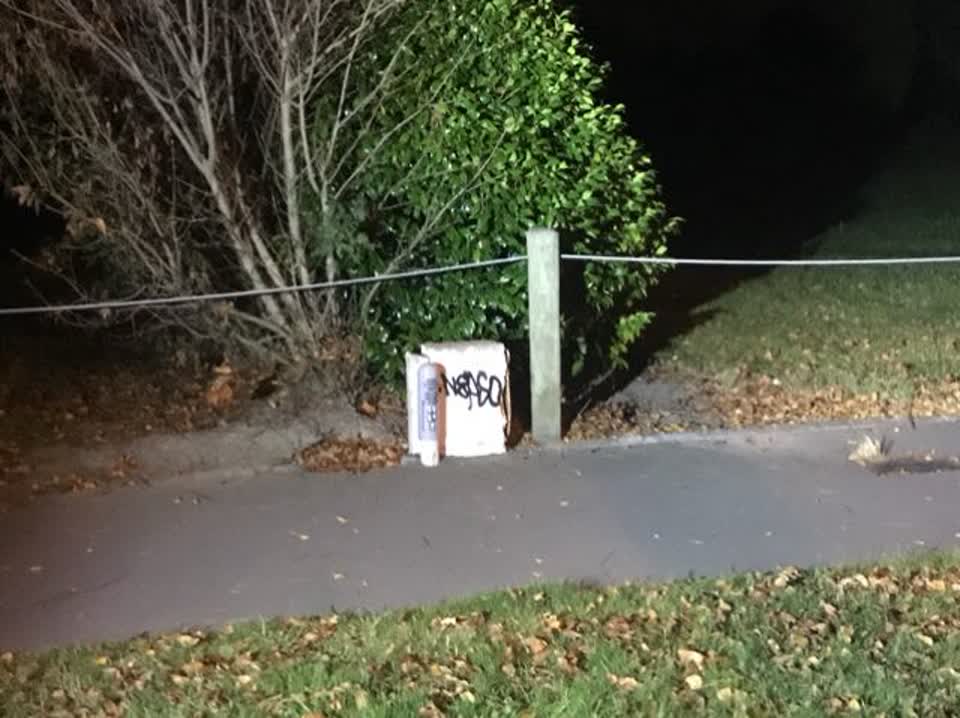 The photograph attached to this graffiti report