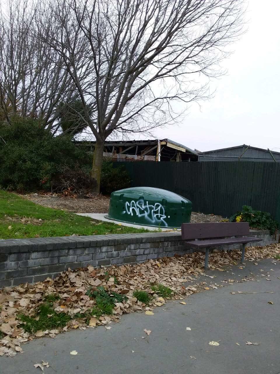 The photograph attached to this graffiti report