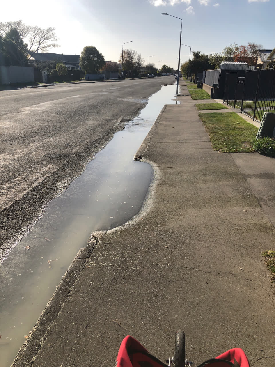 The photograph attached to this flooding report