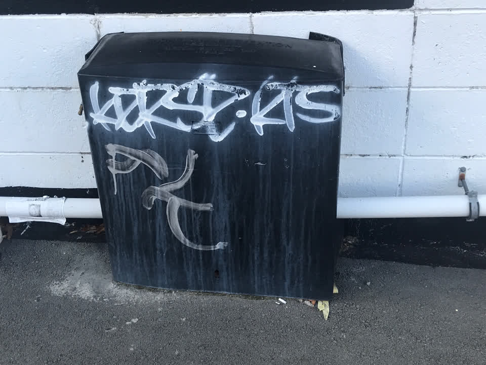 The photograph attached to this graffiti report