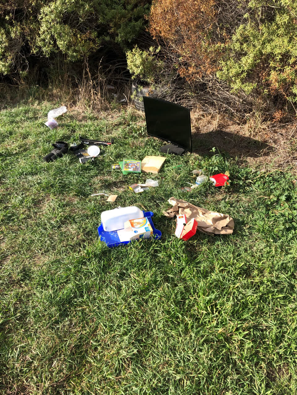 The photograph attached to this rubbish/recycling report